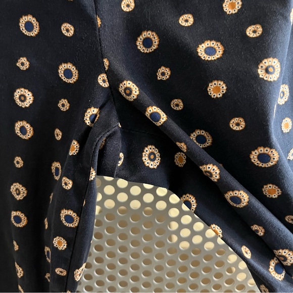 J Crew Minnie Foulard Print Ankle Length Pants Size 8 in Navy Blue and Cream - Picture 7 of 9